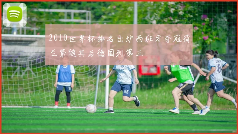 2010世界杯排名出炉西班牙夺冠荷兰紧随其后德国列第三