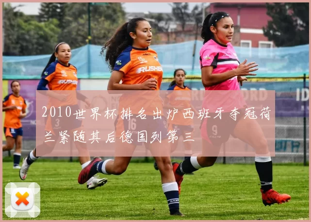 2010世界杯排名出炉西班牙夺冠荷兰紧随其后德国列第三
