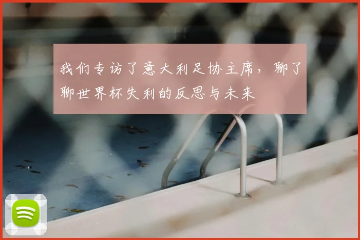 我们专访了意大利足协主席，聊了聊世界杯失利的反思与未来